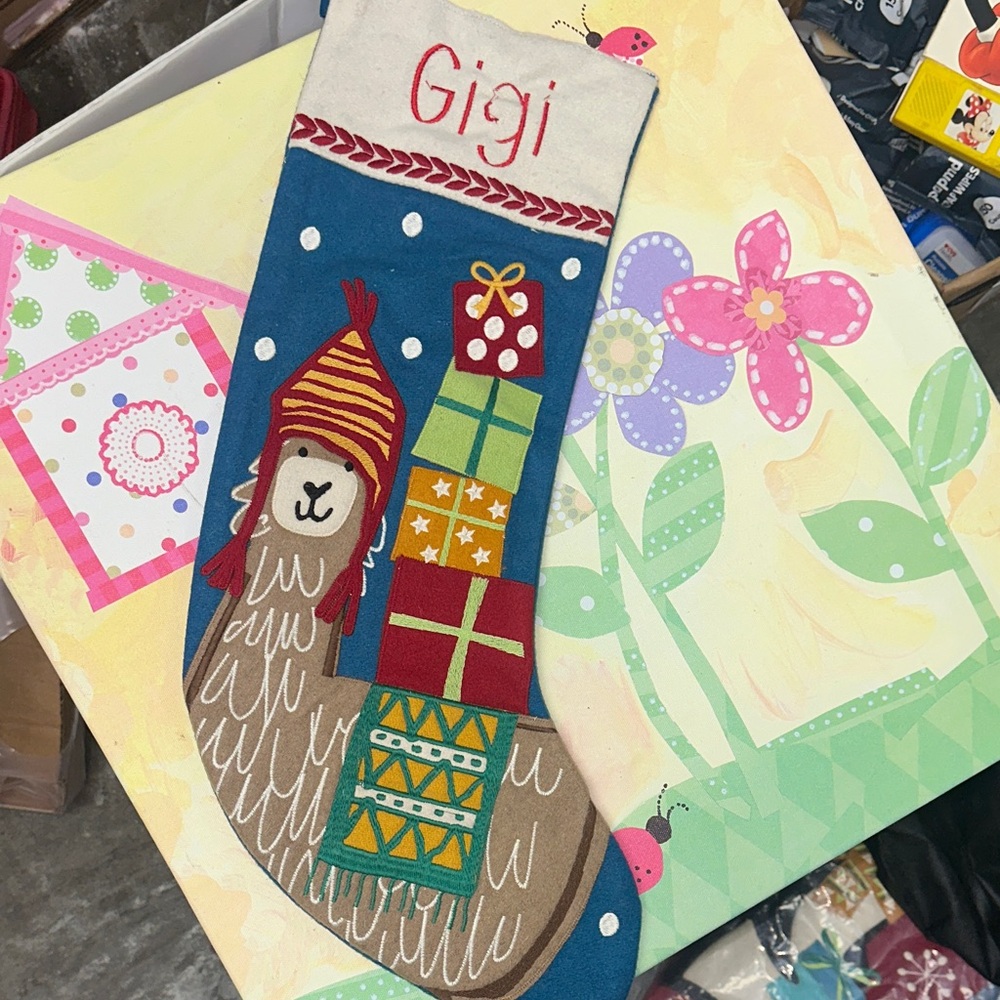Gigi The Company Store Multicolor Holiday Stocking